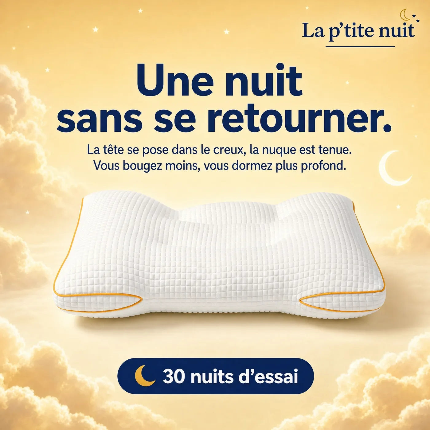 Oreiller adulte Pilookids pour dormir sans se retourner