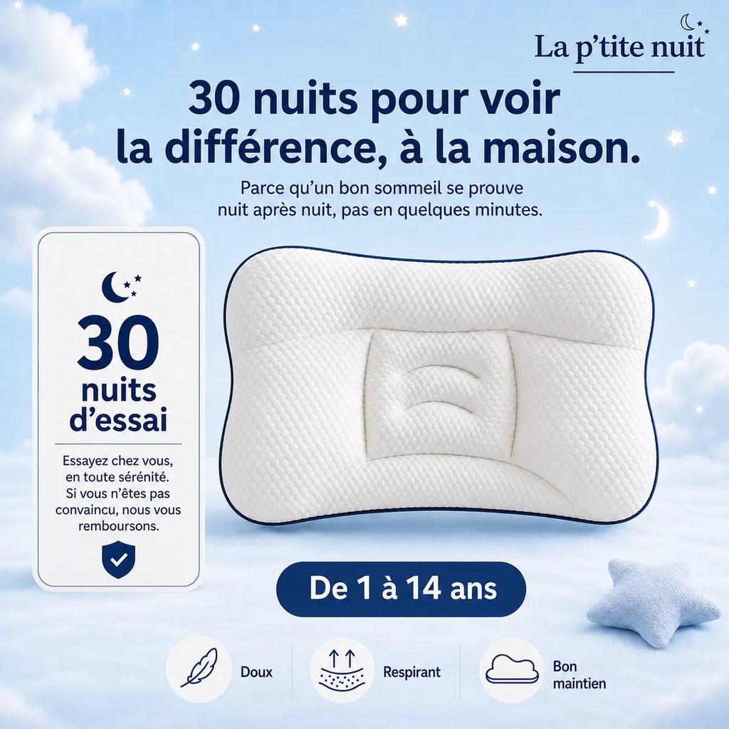 Visuel marketing Pilookids - posture de sommeil et croissance
